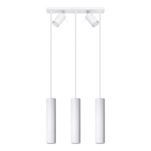 Biele závesné svietidlo s kovovým tienidlom 45x5 cm Etna - Nice Lamps vyobraziť