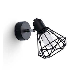 Čierne nástenné svietidlo ø 10 cm Varpu – Nice Lamps vyobraziť