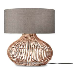 Stolová lampa s textilným tienidlom v béžovo-prírodnej farbe (výška 60 cm) Kalahari – Good&Mojo vyobraziť