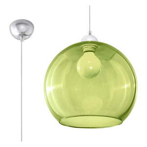 Zelené závesné svietidlo so skleneným tienidlom ø 30 cm Bilbao – Nice Lamps vyobraziť