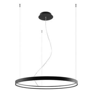 Čierne závesné svietidlo Nice Lamps Ganica, ø 80 cm vyobraziť