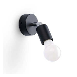 Čierne nástenné svietidlo ø 6 cm Brando – Nice Lamps vyobraziť