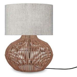 Stolová lampa s textilným tienidlom v krémovo-prírodnej farbe (výška 48 cm) Kalahari – Good&Mojo vyobraziť