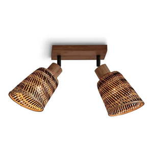 Hnedé stropné svietidlo s bambusovým tienidlom ø 15 cm Java – Good&Mojo vyobraziť