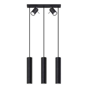 Čierne závesné svietidlo s kovovým tienidlom 45x5 cm Etna - Nice Lamps vyobraziť