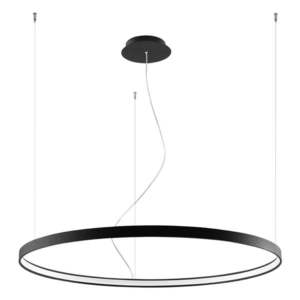 Čierne závesné svietidlo Nice Lamps Ganica, ø 100 cm vyobraziť