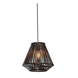 Čierne závesné svietidlo s bambusovým tienidlom ø 30 cm Merapi – Good&Mojo vyobraziť