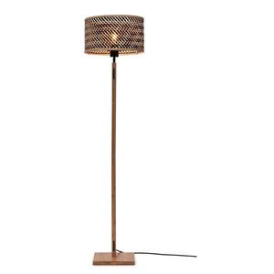 Stojacia lampa s bambusovým tienidlom v čierno-prírodnej farbe (výška 128 cm) Java – Good&Mojo vyobraziť