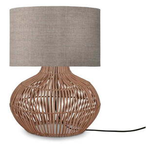 Stolová lampa s textilným tienidlom v béžovo-prírodnej farbe (výška 48 cm) Kalahari – Good&Mojo vyobraziť