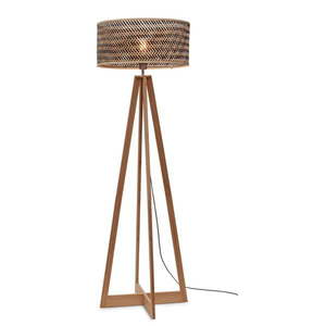 Stojacia lampa s bambusovým tienidlom v čierno-prírodnej farbe (výška 145 cm) Java – Good&Mojo vyobraziť