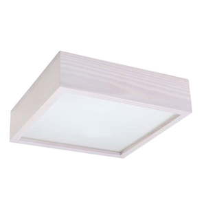 Biele stropné svietidlo so skleneným tienidlom 30.5x30.5 cm Busha - Nice Lamps vyobraziť