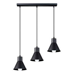 Čierne závesné svietidlo s kovovým tienidlom 45x14 cm Martina - Nice Lamps vyobraziť