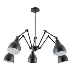 Čierne závesné svietidlo s kovovým tienidlom 70x70 cm Matilda Shade - Nice Lamps vyobraziť