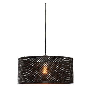 Čierne závesné svietidlo s bambusovým tienidlom ø 50 cm Java – Good&Mojo vyobraziť