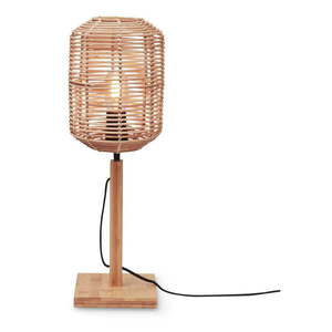 Stolová lampa s ratanovým tienidlom v prírodnej farbe (výška 45 cm) Tanami – Good&Mojo vyobraziť