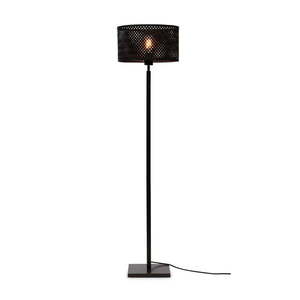 Čierna stojacia lampa s bambusovým tienidlom (výška 128 cm) Java – Good&Mojo vyobraziť