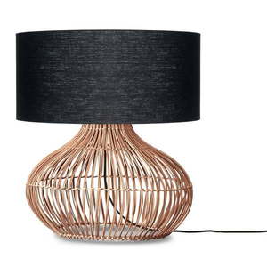 Stolová lampa s textilným tienidlom v čierno-prírodnej farbe (výška 60 cm) Kalahari – Good&Mojo vyobraziť