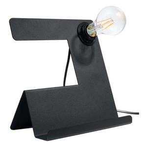 Čierna stolová lampa (výška 24 cm) Gabriel – Nice Lamps vyobraziť