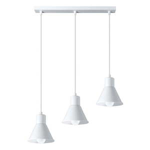 Biele závesné svietidlo s kovovým tienidlom 45x14 cm Martina - Nice Lamps vyobraziť