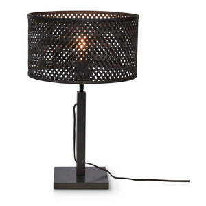 Čierna stolová lampa s bambusovým tienidlom (výška 38 cm) Java – Good&Mojo vyobraziť