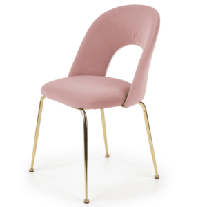 Sconto Jedálenská stolička SCK-385 ružová/zlatá vyobraziť