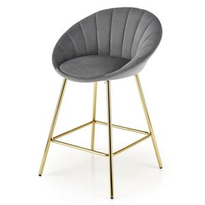 Sconto Barová stolička SCH-112 sivá/zlatá vyobraziť