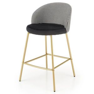Sconto Barová stolička SCH-113 čierna/biela/zlatá vyobraziť