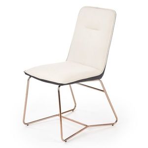 Sconto Jedálenská stolička SCK-390 krémová/sivá/zlatá vyobraziť