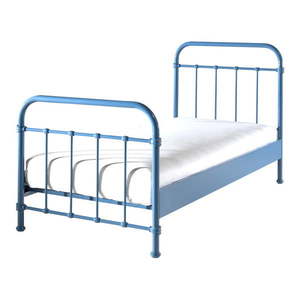 Modrá kovová detská posteľ Vipack New York, 90 × 200 cm vyobraziť
