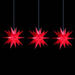 STERNTALER LED reťaz Mini hviezdy exteriér 3-pl. červená vyobraziť