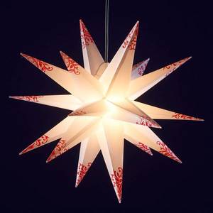 STERNTALER Ozdobná hviezda do exteriéru 18-cípa bielo-červená vyobraziť