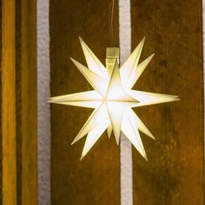 STERNTALER LED hviezda exteriér 18-cípa Ø 12 cm batéria biela vyobraziť
