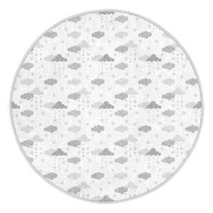 Detský koberec vo svetlosivo-bielej farbe ø 80 cm Comfort – Mila Home vyobraziť