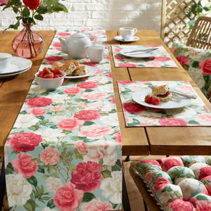 Bavlnený behúň na stôl 33x220 cm Rose Garden – RHS vyobraziť