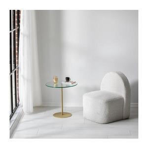 Odkladací stolík CHILL 50x50 cm zlatá/číra vyobraziť