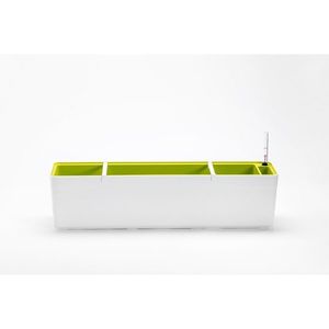 Plastia Samozavlažovací truhlík Berberis 80, biela + zelená vyobraziť