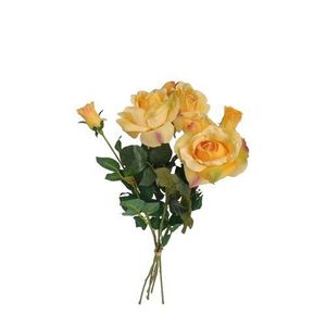 Umelá kvetina Ruža žltá, 68 cm, 5 ks vyobraziť