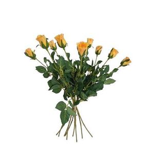 Umelá kvetina púčik Ruža žltá, 64 cm, 9 ks vyobraziť