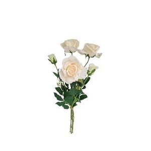 Umelá kvetina Ruža biela, 68 cm, 5 ks vyobraziť