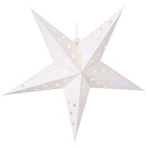 Závesná svietiaca vianočná hviezda biela 60 cm, LED, s časovačom vyobraziť