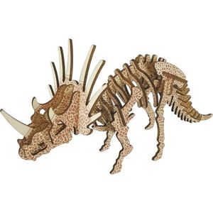Dřevěné 3D puzzle Triceratops vyobraziť