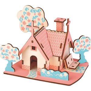 Dřevěné 3D puzzle Americká chata vyobraziť