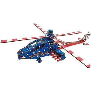 Dřevěné 3D puzzle Americký bojový vrtulních Apache vyobraziť