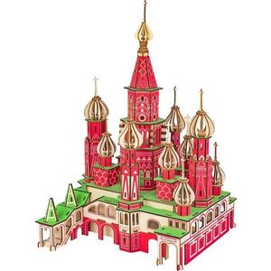 Dřevěné 3D puzzle Chrám Vasila Blaženého vyobraziť