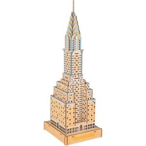 Dřevěné 3D puzzle Chrysler Building barevné vyobraziť