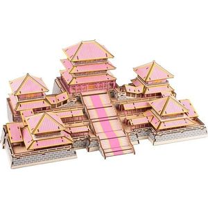 Dřevěné 3D puzzle Epang palace růžové vyobraziť