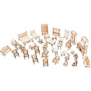 Dřevěné 3D puzzle Nábytek vyobraziť