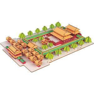 Dřevěné 3D puzzle Woodcraft Konfuciův chrám vyobraziť
