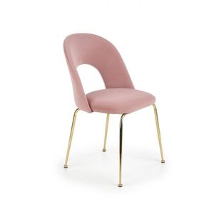 Jedálenská stolička Sibyla svetlo ružová/zlatá vyobraziť