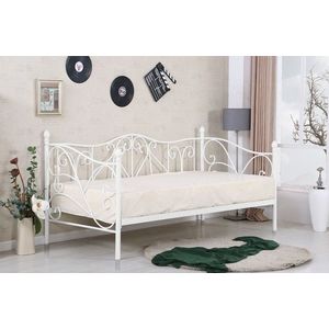 Kovová posteľ Sumatra 90x200 jednolôžko biela vyobraziť